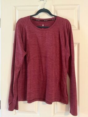 Spyder Long Sleeve Crew Top in Plum Heather